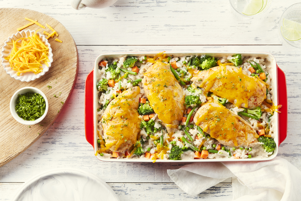 Creamy Chicken And Rice Bake Recipe Cook With Campbells Canada