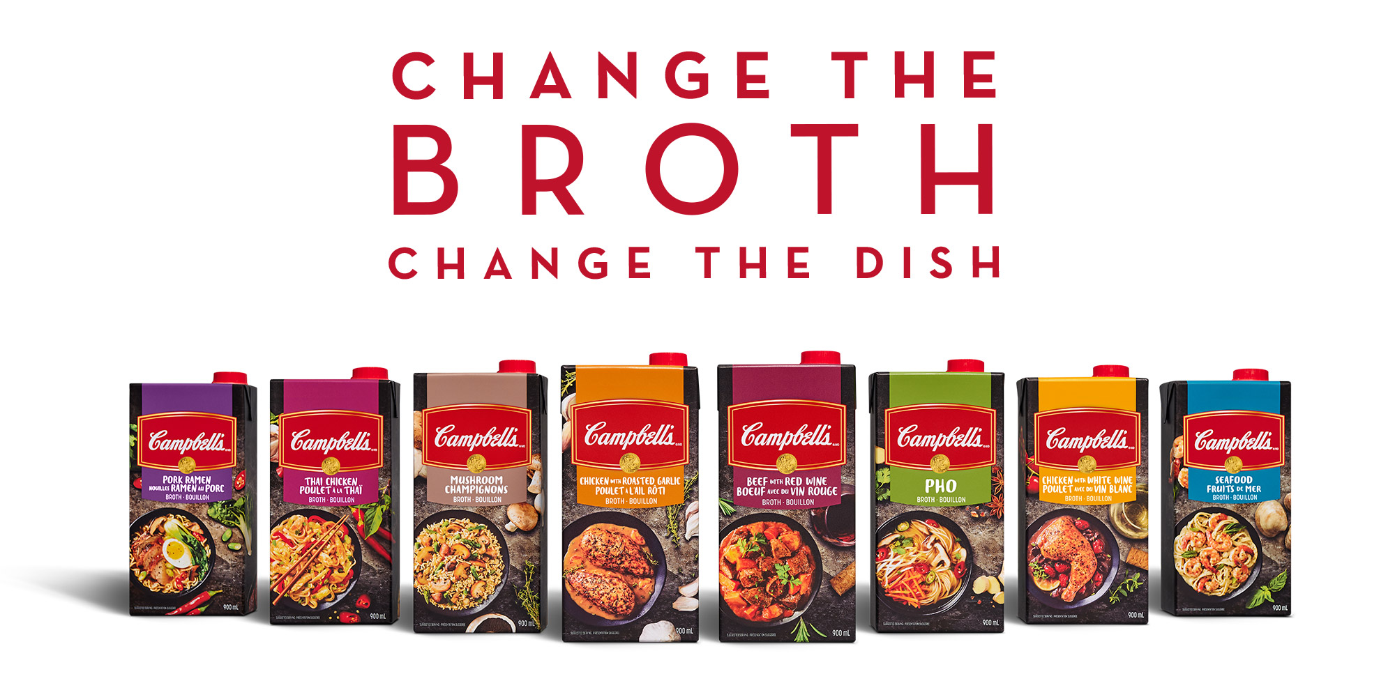 Change the Broth. Change the Dish. Campbell's Broth Packages.