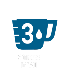 3 tasses d'eau