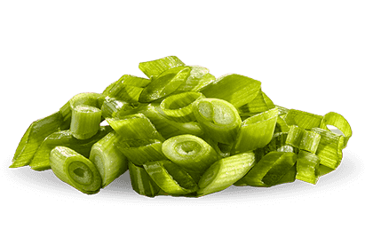 Oignons verts tranchés