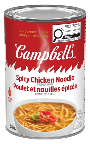 Soupe condensée Campbell’sMD Poulet et nouilles épicée 
