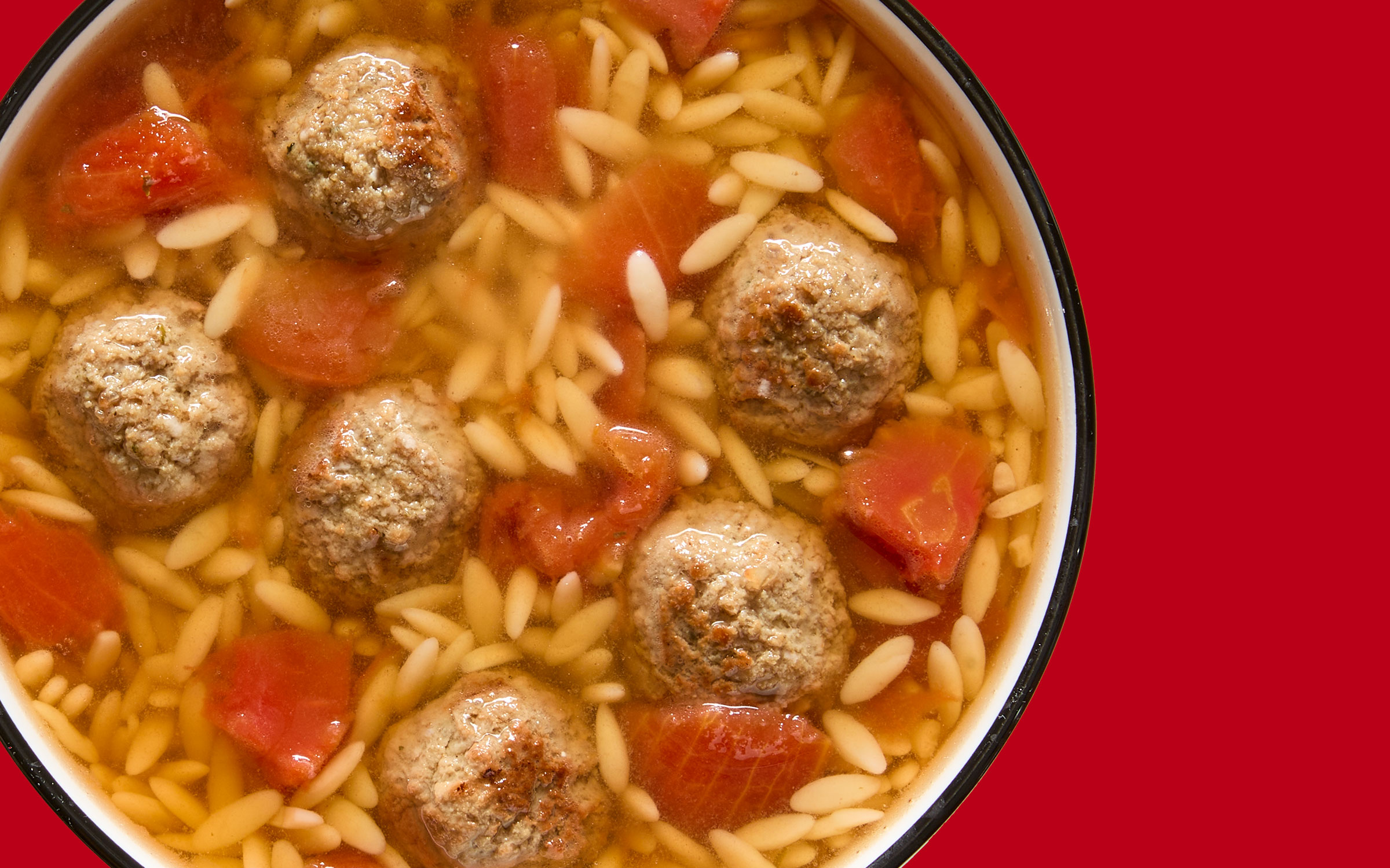 Orzo & Meatball Tomato Soup