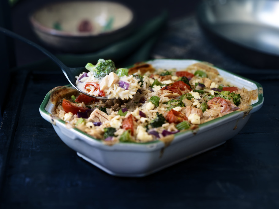 Greek Tuna Broccoli Bake