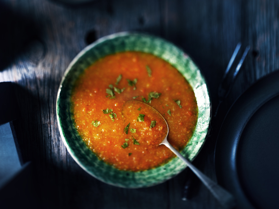 Soupe rustique aux carottes et au gingembre