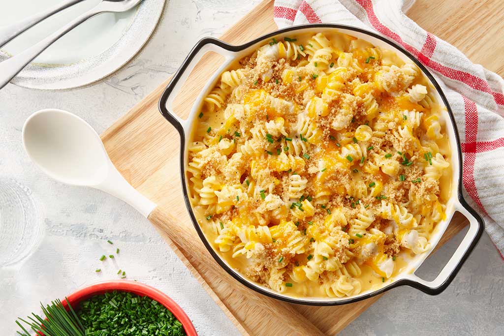 Macaroni au fromage et au chou-fleur