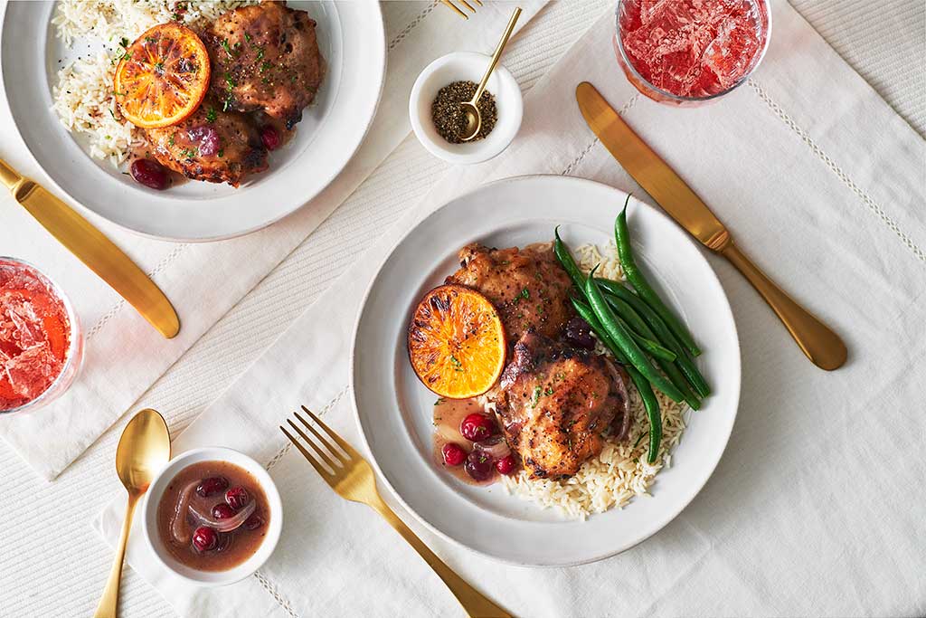 Poulet aux canneberges et à l’orange