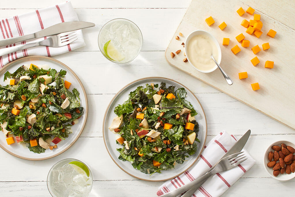 Salade de poulet au chou frisé