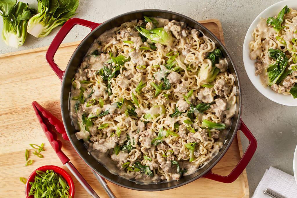 Beef and Mushroom Noodle Bowl