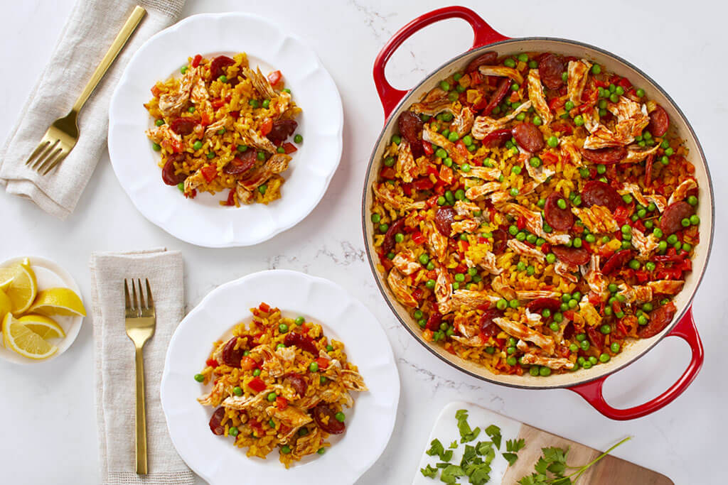 Easy Leftover Turkey Paella