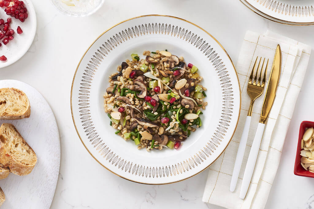 Pilaf à l’orge perlé et aux champignons