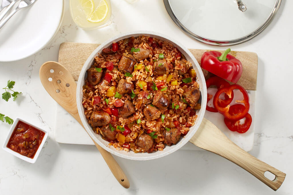 Poêlée de riz et de chorizo