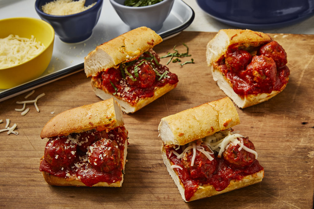 Mozzarella Meatball Sandwiches