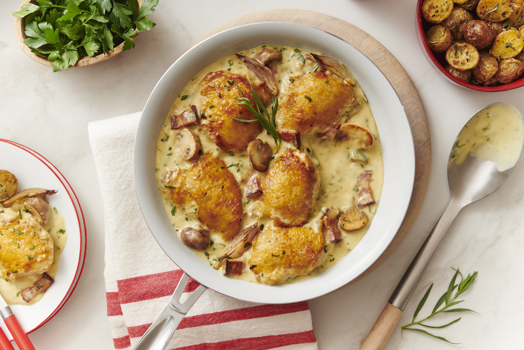 Poulet en sauce à la française