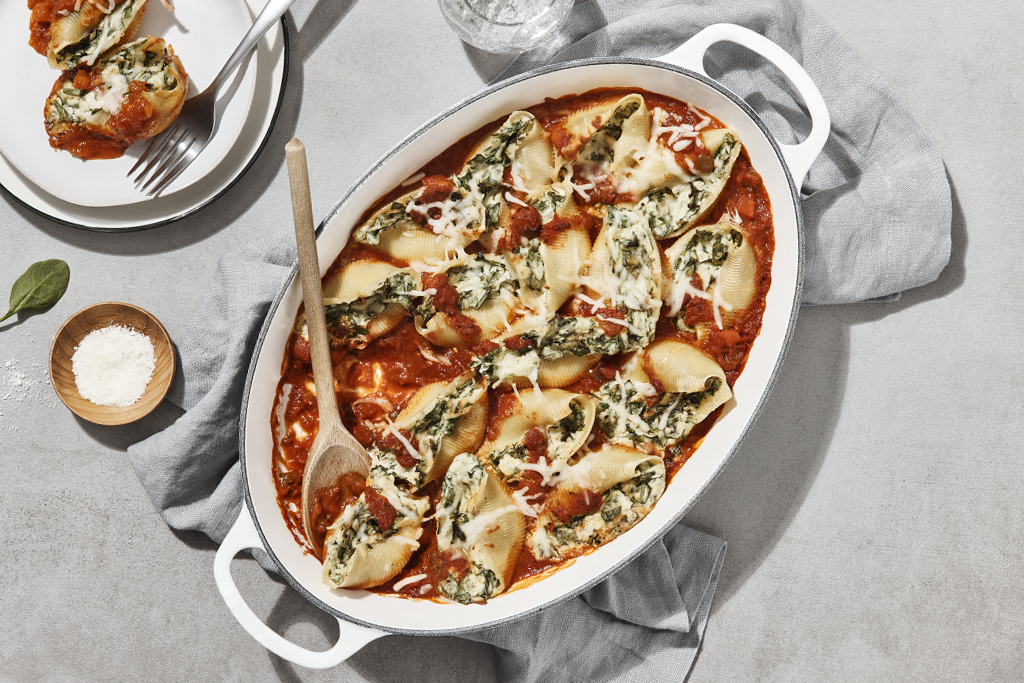 Spinach & Cheese Stuffed Shells