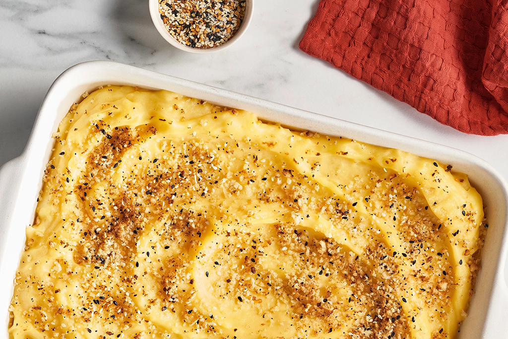 Purée de pommes de terre à l’assaisonnement pour bagel tout garni