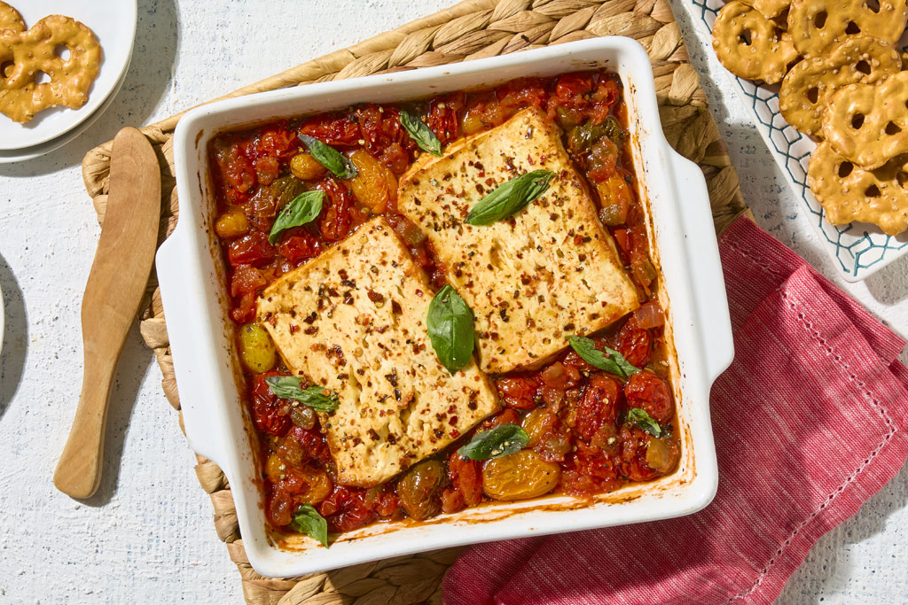 Salsa Baked Feta Dip