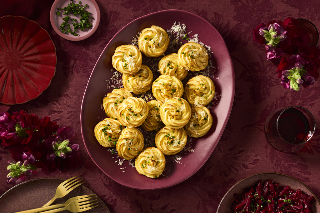 Baked Garlic-Parmesan Mashed Potato Puffs