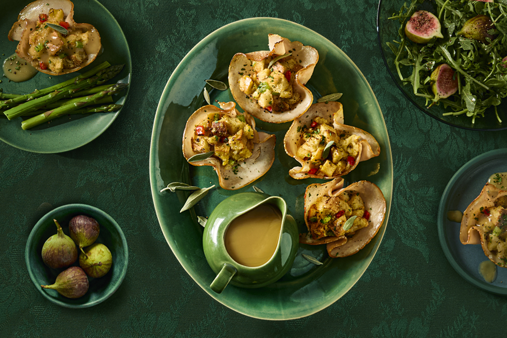 Herbed Turkey & Brioche Stuffing Cups