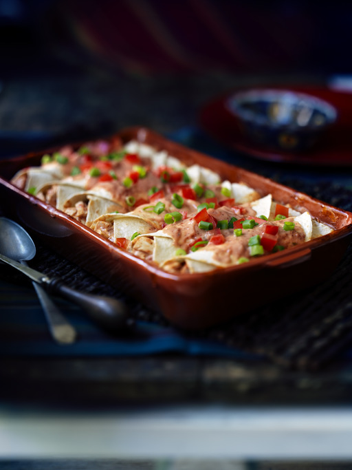 Enchiladas au poulet et au fromage