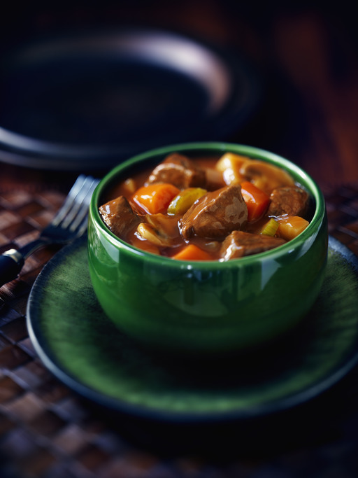 Ragoût de boeuf aux tomates et aux champignons