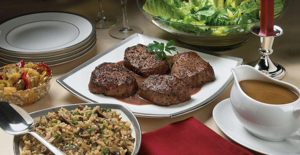 Peppercorn-Seasoned Steaks with Mustard-Wine Sauce