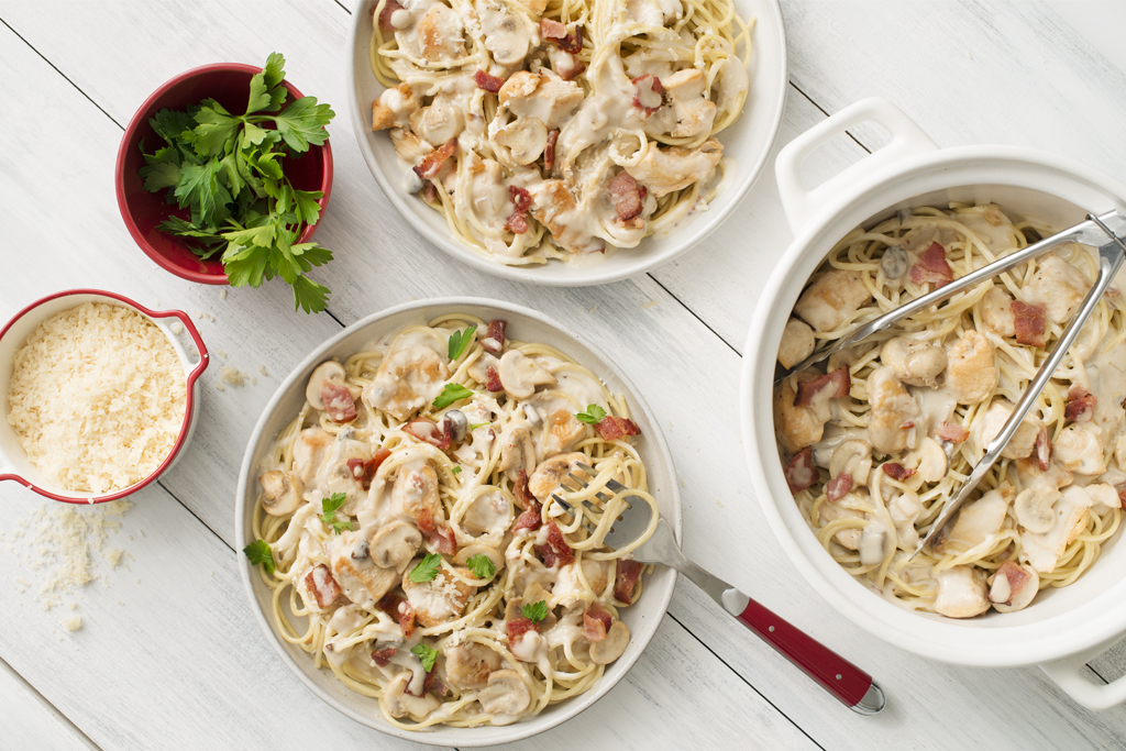 Poulet à la carbonara crémeux