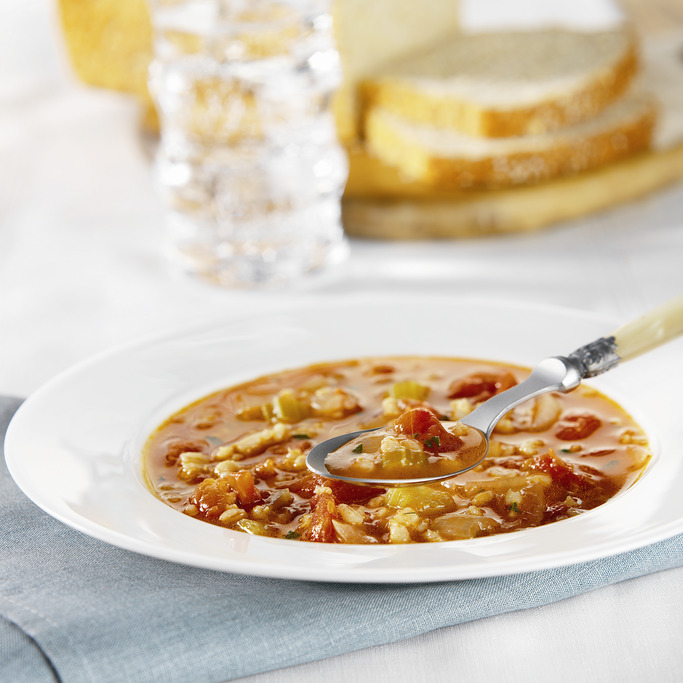 Soupe aux tomates rôties et à l'orge