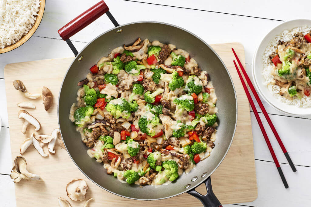 Saucy Beef and Broccoli with Rice