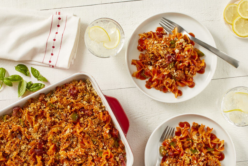 Hamburger et nouilles en casserole