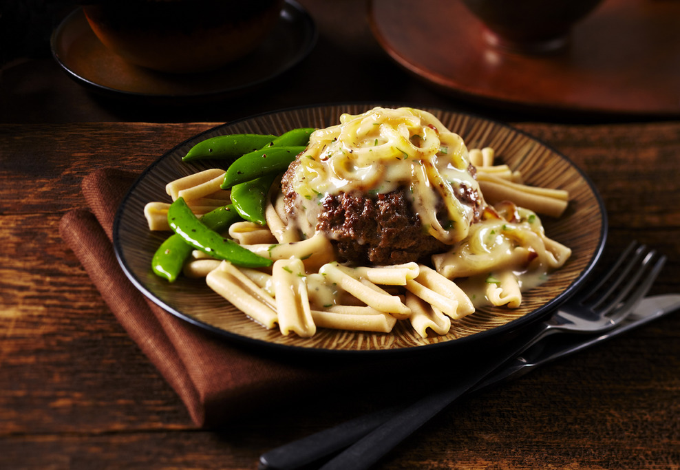 Hamburger Steak with Caramelized Onion Sauce