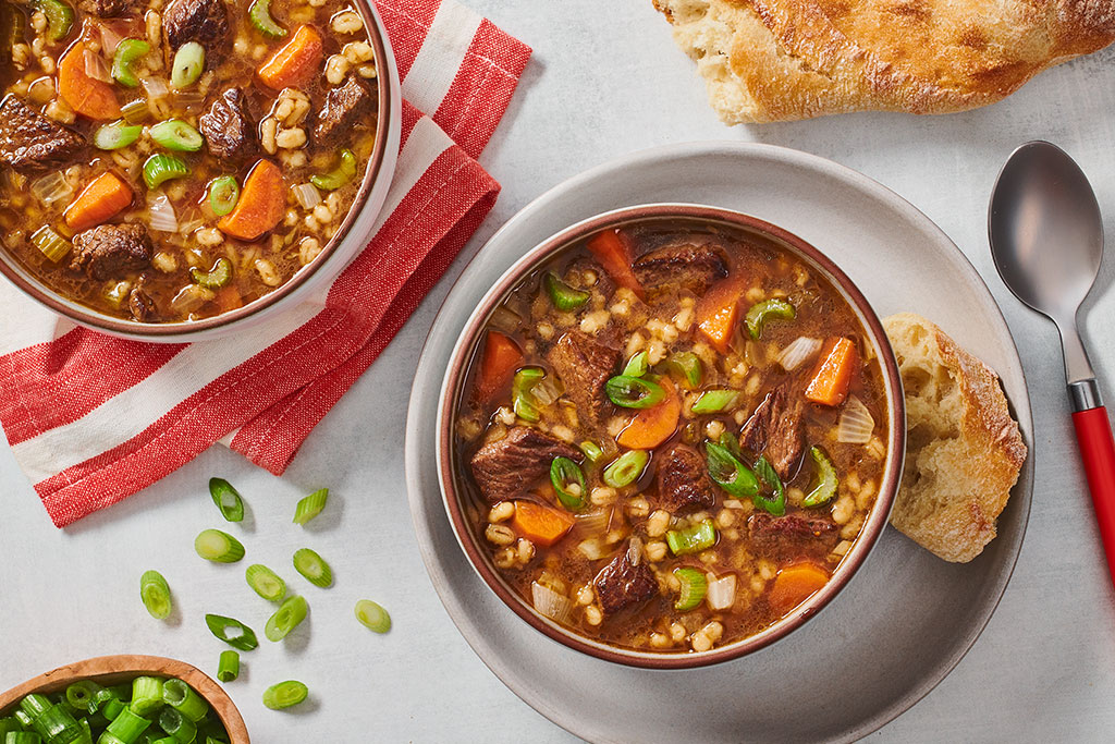 Soupe au Boeuf et à L’orge à faible teneur en sodium