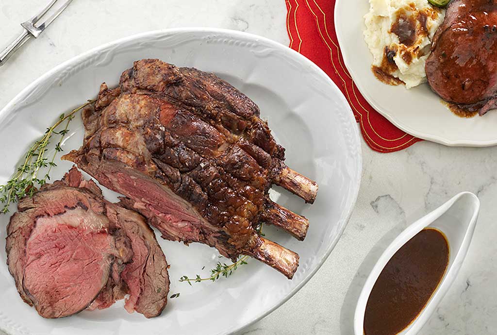 Côte de bœuf au jus de vin rouge et à l'échalote