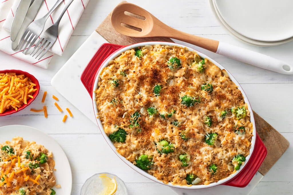 Casserole de riz au brocoli et au fromage