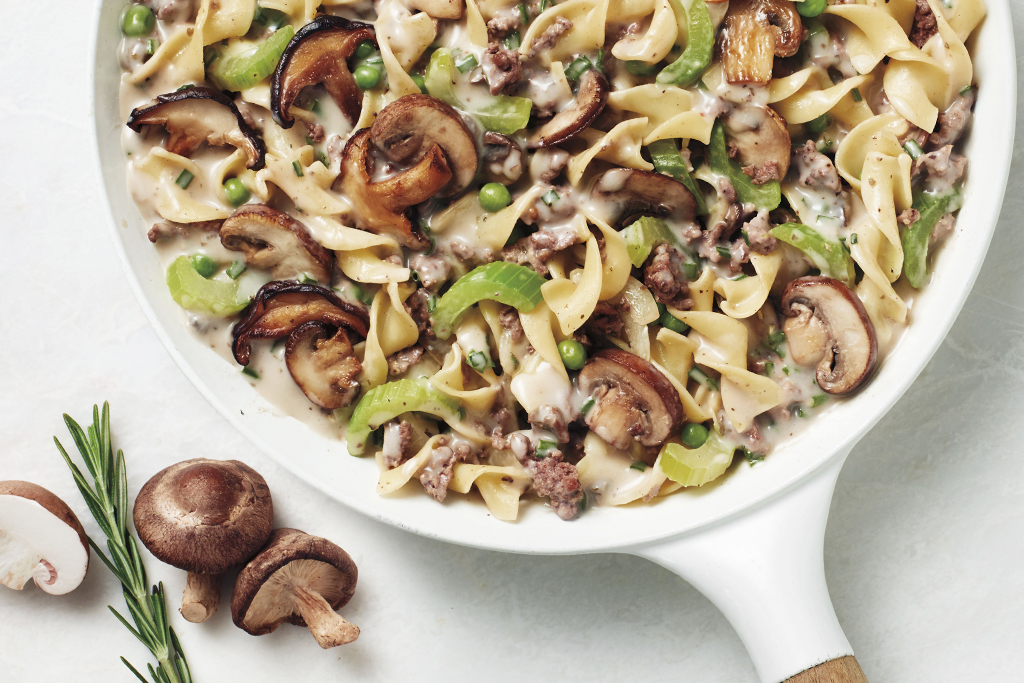 Bœuf Stroganoff en un plat