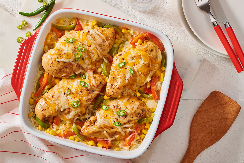 Tex Mex Chicken and Rice Bake