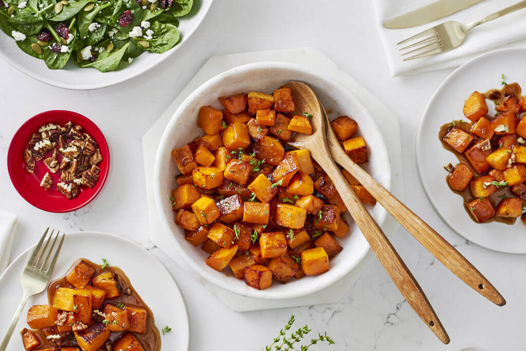 Glazed Butternut Squash with Thyme