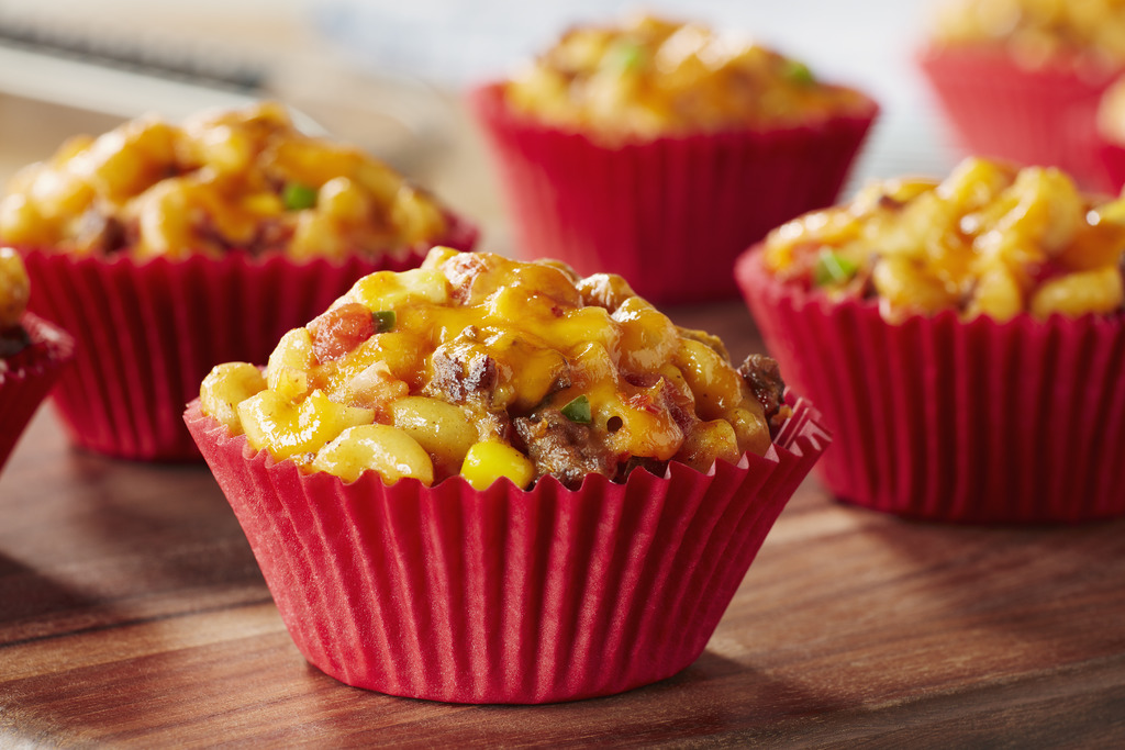 Mini Taco Mac & Cheese Cups