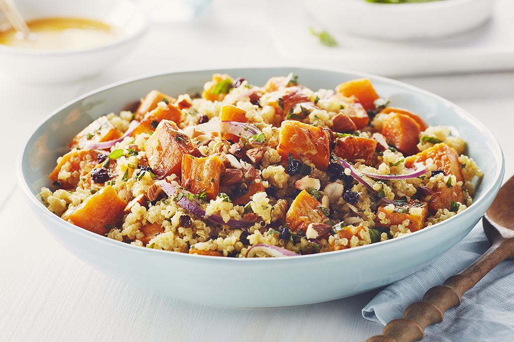 Curried Quinoa Salad with Sweet Potato and Mint