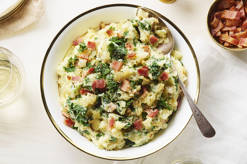 Creamy Mash with Kale & Bacon
