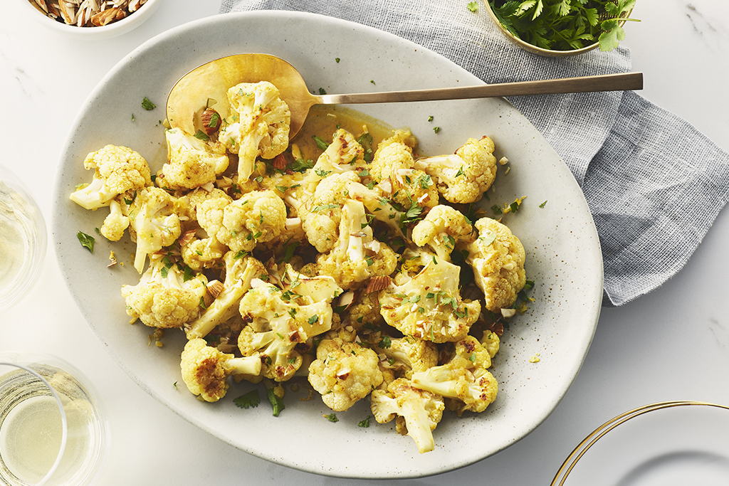 Braised Cauliflower with Lemon and Almonds