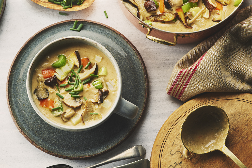 Roasted Mushroom Chowder