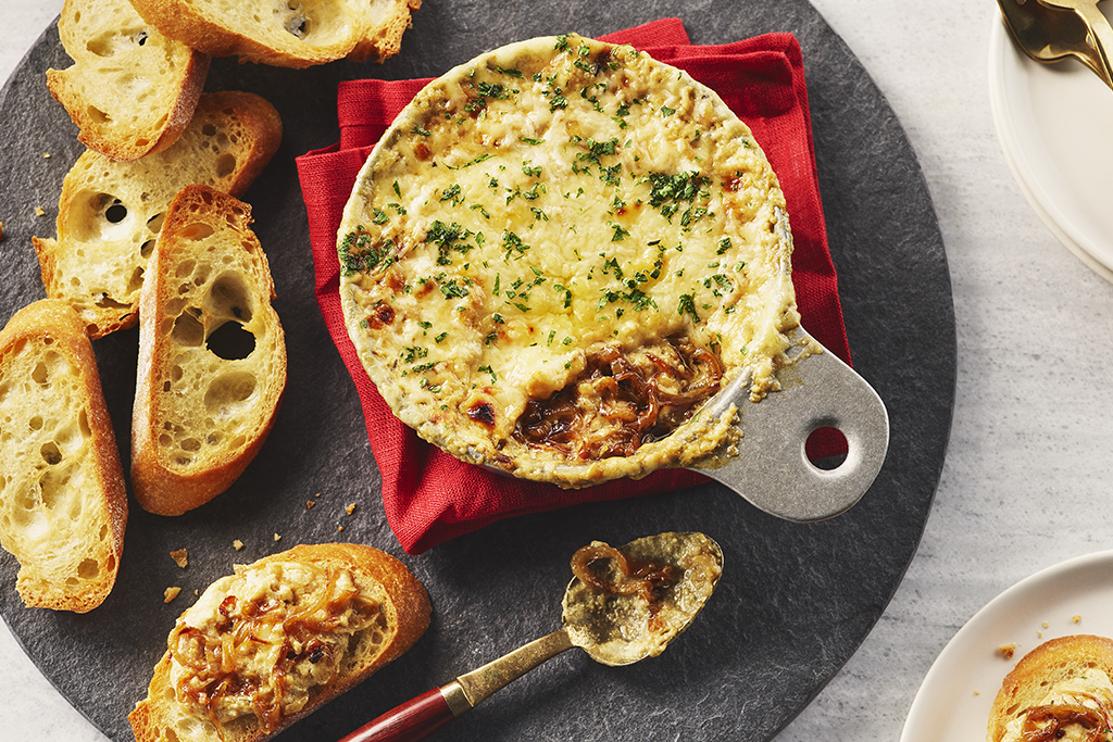 Trempette à l’oignon tiède à la française