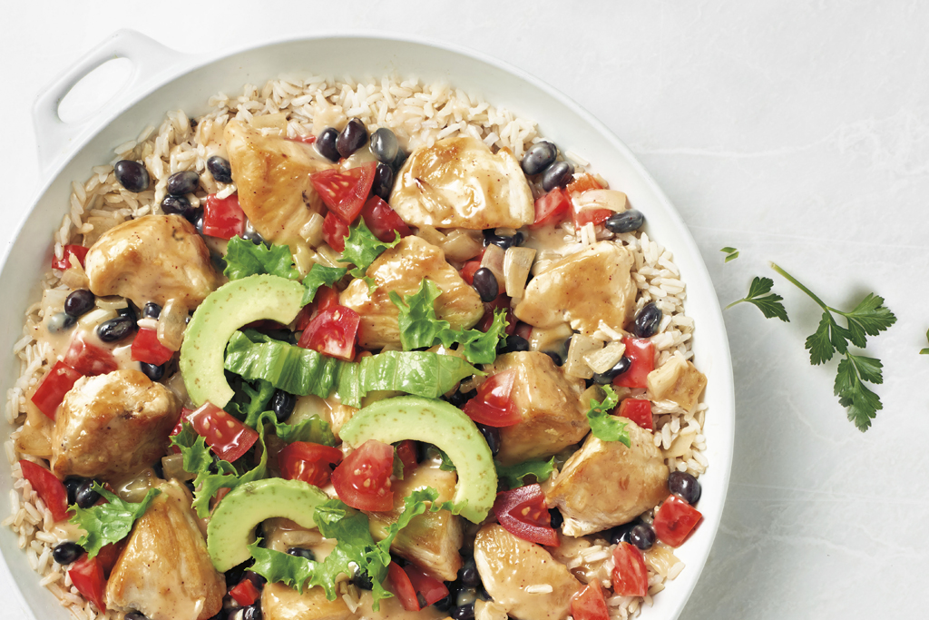 Chicken & Brown Rice Taco Bowl