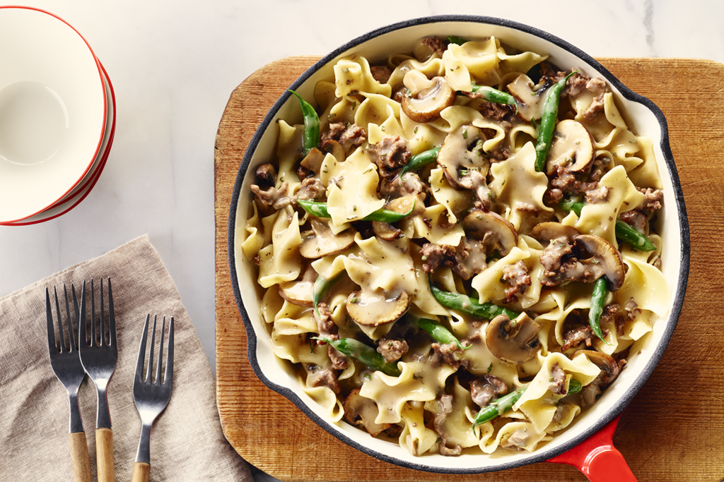 One-Pan Low-Sodium Hamburger Noodle Skillet