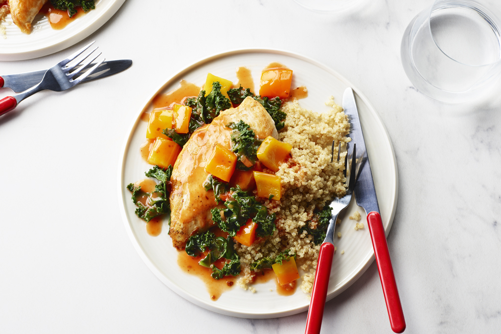 Mijoté arc-en-ciel au poulet et au quinoa