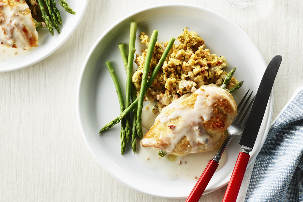 Poulet farci au parmesan