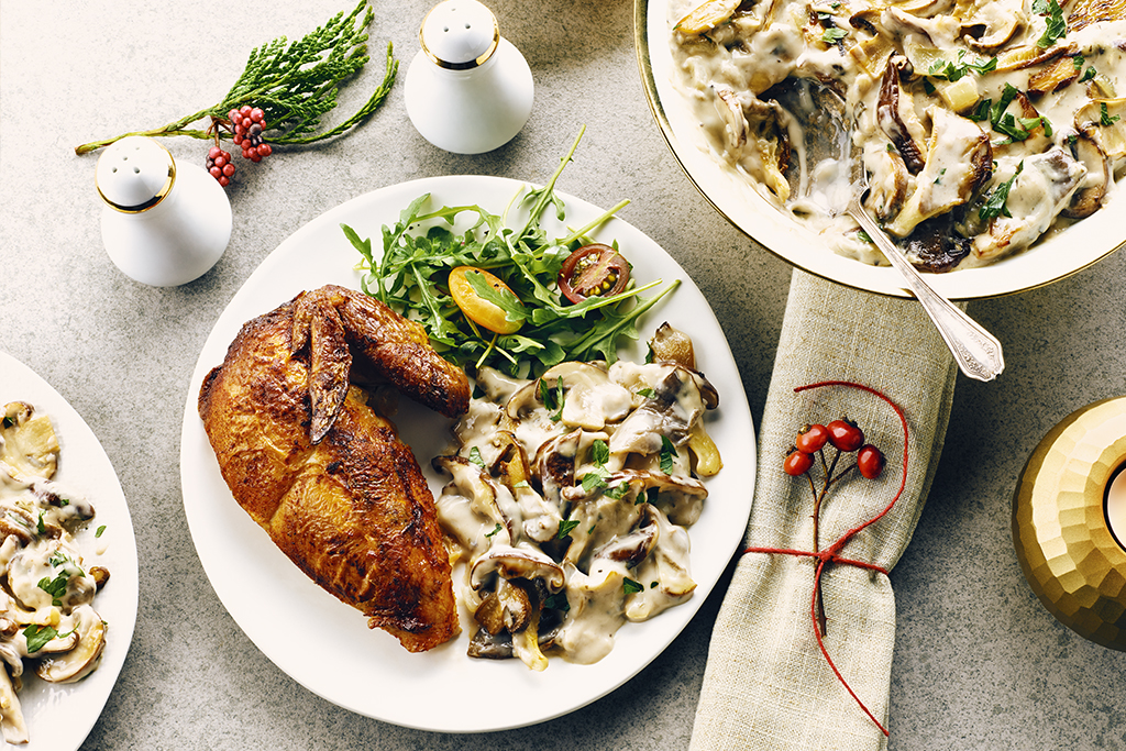 Mélange de champignons aux fines herbes