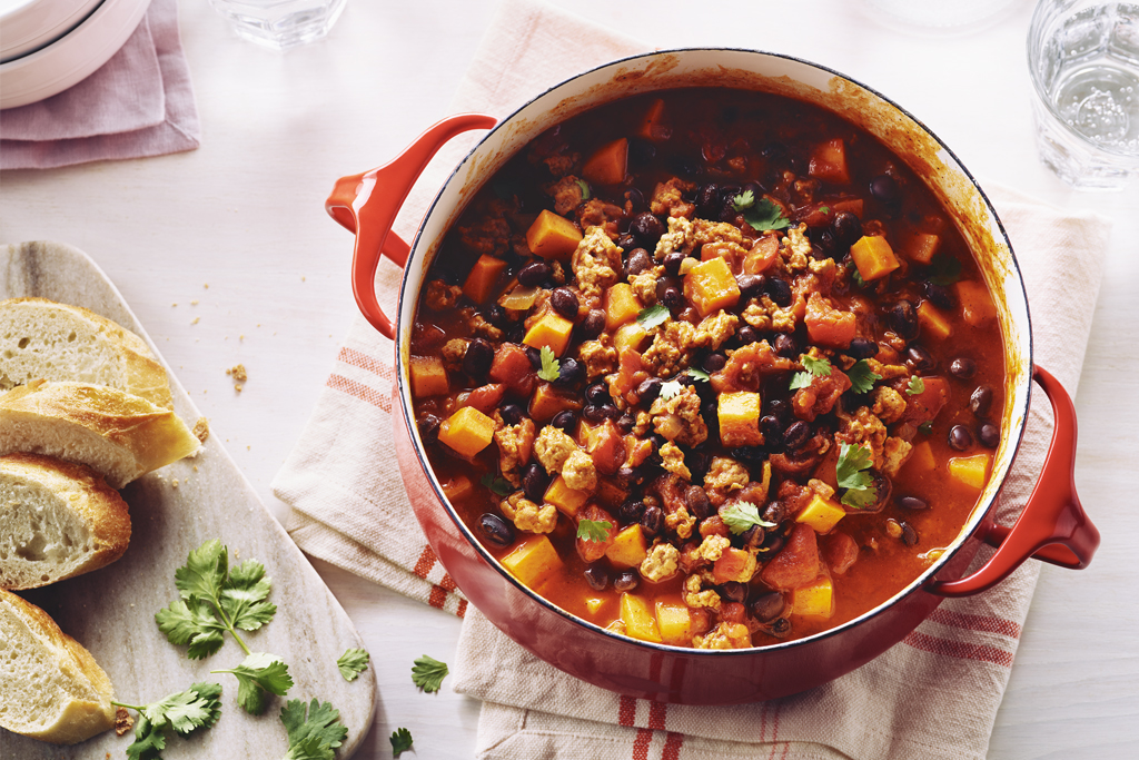 Chili au poulet et aux haricots noirs