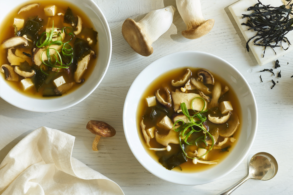 Soupe miso aux champignons