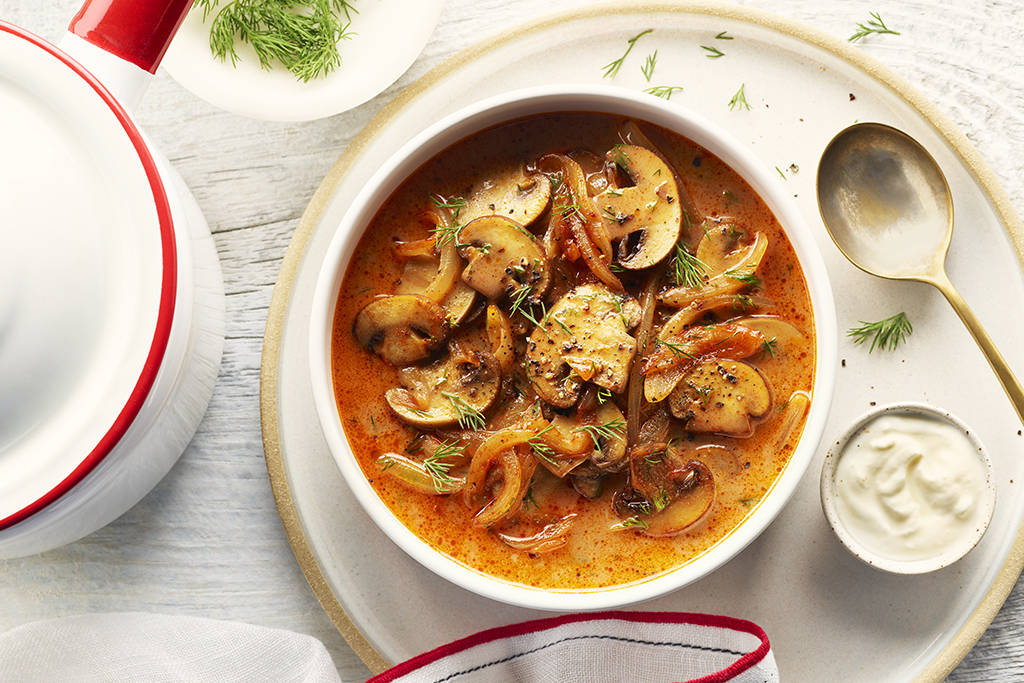 Soupe aux champignons à l’aneth